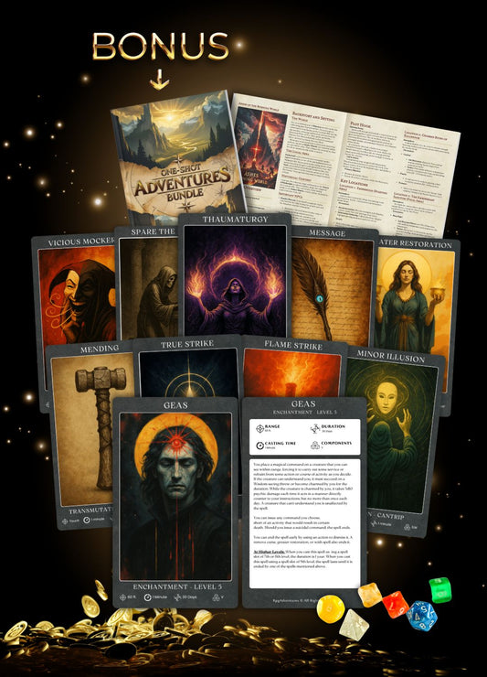 DnD5e Illustrated Spell cards Bundle